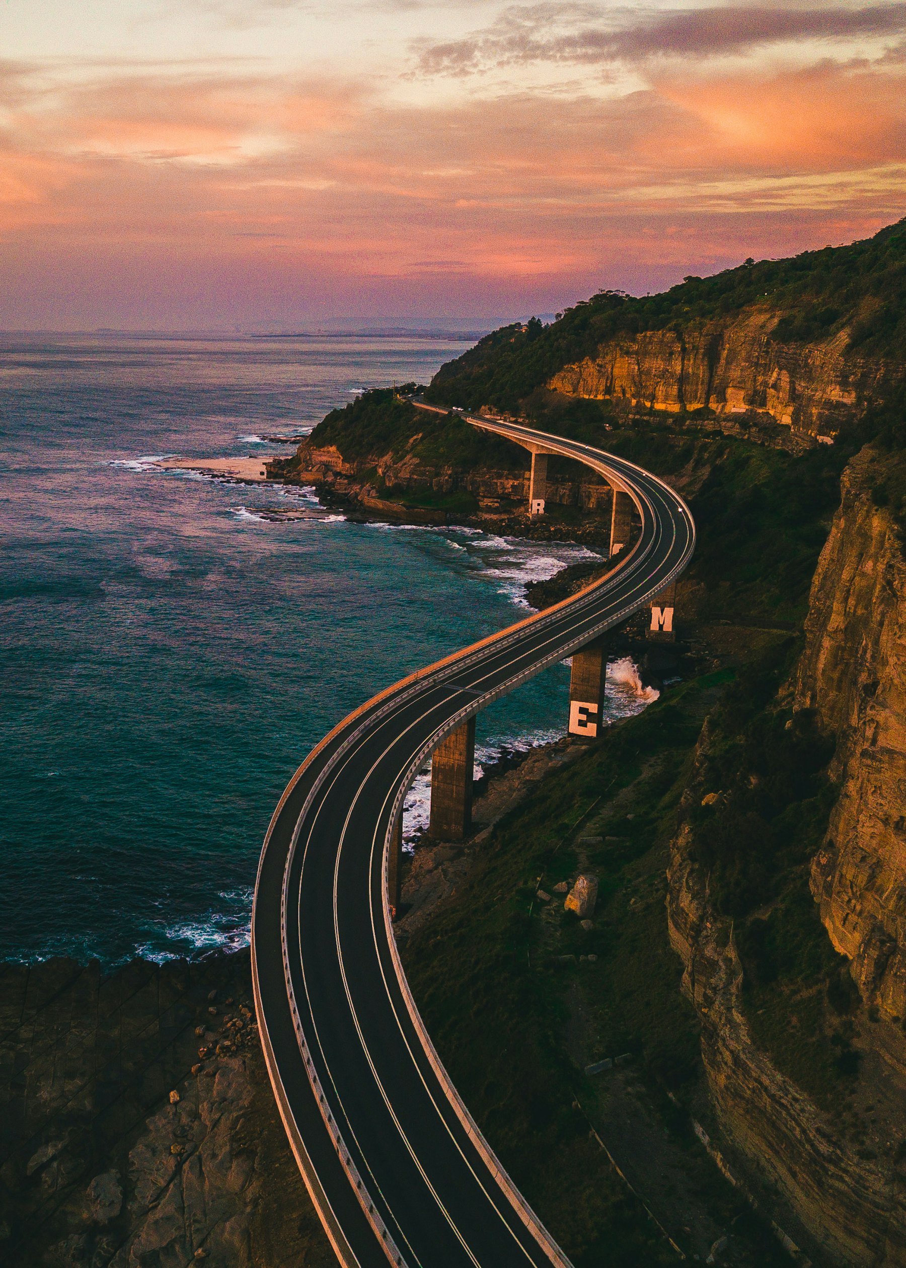 The Sea Cliff Bridge on the Illawarra coast