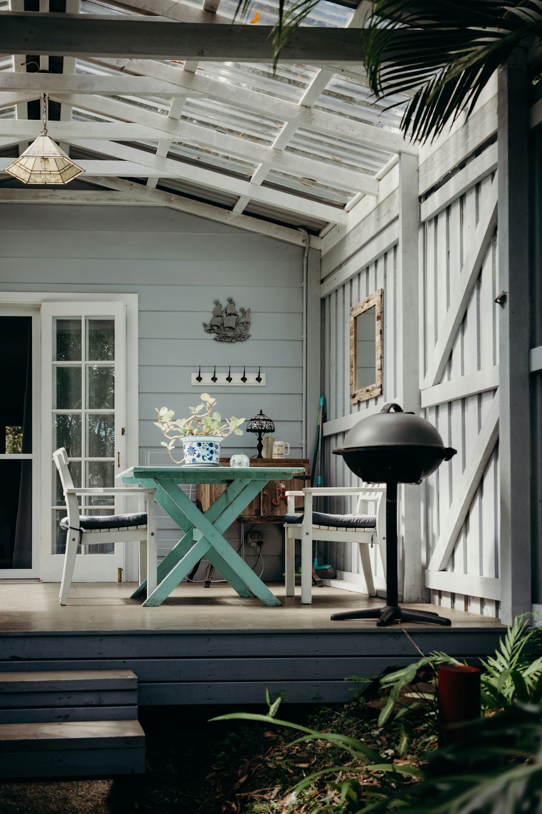 Weatherboard home porch